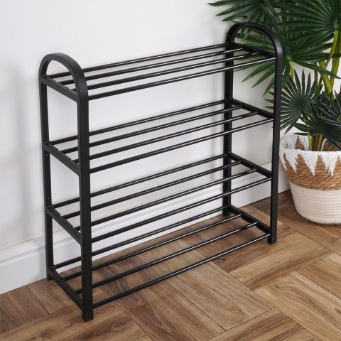 REGAŁ METALOWY PÓŁKA NA BUTY 4 POZIOMY 569732 REGAŁ METALOWY PÓŁKA NA BUTY 4 POZIOMY 569732