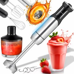 Blender rozdrabniacz trzepaczka ręczna 8 prędkości 2 pojemniki 15000 obr./min - zestaw