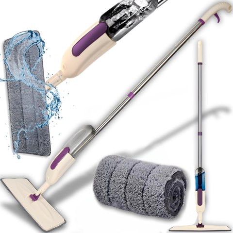 Mop płaski do mycia podłóg ze spryskiwaczem składany 400 ml Mop płaski do mycia podłóg ze spryskiwaczem składany 400 ml