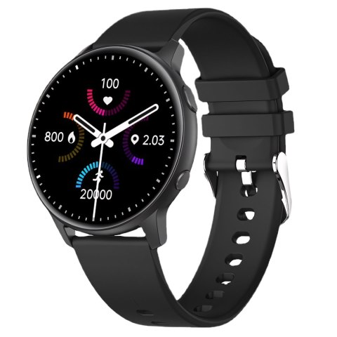 Smartwatch zegarek sportowy funkcyjny pulsometr ciśnieniomierz sen muzyka 45 mm - czarny Smartwatch zegarek sportowy funkcyjny pulsometr ciśnieniomierz sen muzyka 45 mm - czarny