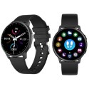 Smartwatch zegarek sportowy funkcyjny pulsometr ciśnieniomierz sen muzyka 45 mm - czarny