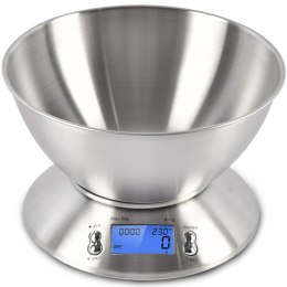 Waga elektroniczna kuchenna z miską termometrem STAL 1.8 l 1-5000 g / 1 g