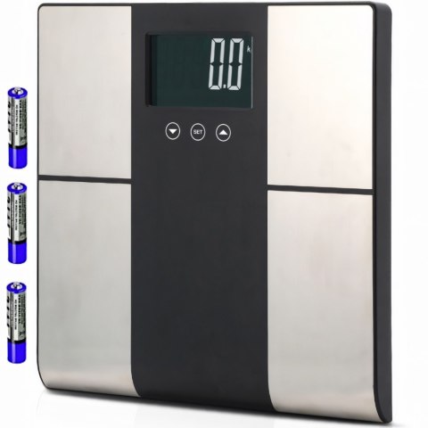 Waga łazienkowa analityczna z pomiarem tłuszczu wody mięśni BMI KCAL LCD do 225 kg Waga łazienkowa analityczna z pomiarem tłuszczu wody mięśni BMI KCAL LCD do 225 kg