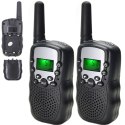 Walkie talkie krótkofalówka 8 PMR z latarką do 3 km - zestaw 2 szt.