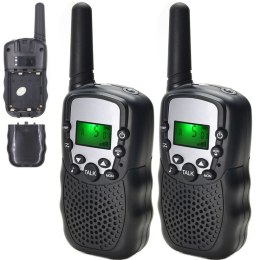 Walkie talkie krótkofalówka 8 PMR z latarką do 3 km - zestaw 2 szt.