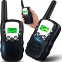 Walkie talkie krótkofalówka 8 PMR z latarką do 3 km - zestaw 2 szt.
