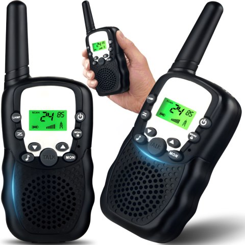 Walkie talkie krótkofalówka 8 PMR z latarką do 3 km - zestaw 2 szt. Walkie talkie krótkofalówka 8 PMR z latarką do 3 km - zestaw 2 szt.