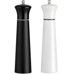 Zestaw młynków do soli pieprzu przypraw ręczny drewniany 22 cm - 2 szt.
