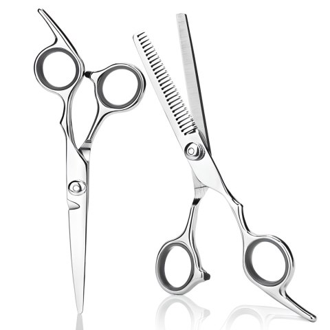 Zestaw narzędzi fryzjerskich do włosów brody w etui nożyce degażówki grzebień spinki - 7 el. Zestaw narzędzi fryzjerskich do włosów brody w etui nożyce degażówki grzebień spinki - 7 el.