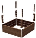 GRZĄDKA RABATKA OGRODOWA OBRZEŻE BASE WOOD 4 ELEMENTY RUSTYKALNA CEGŁA