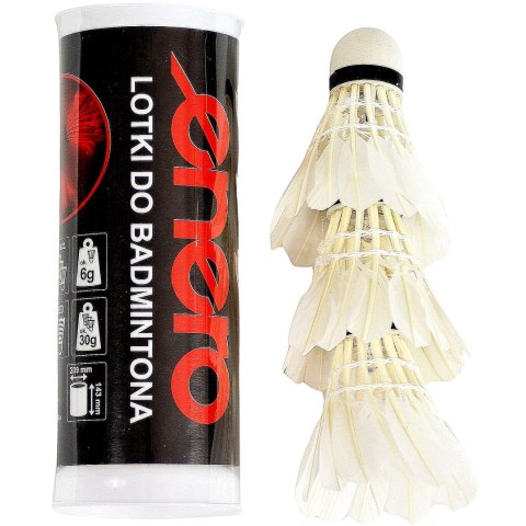 LOTKA BADMINTON Z PIÓR 3 SZT LED ENERO LOTKA BADMINTON Z PIÓR 3 SZT LED ENERO
