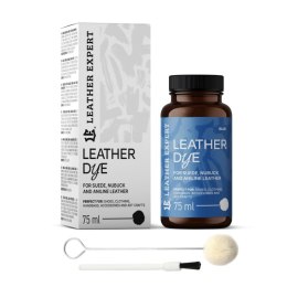 Farba do zamszu, nubuku, aniliny kolor niebieski 75ml Leather Expert Leather Dye LE-21-D75BLU