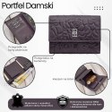 Portfel damski skórzany burgundowy w orientacji poziomej RFID Paolo Peruzzi AL-15-BGD