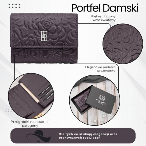 Portfel damski skórzany burgundowy w orientacji poziomej RFID Paolo Peruzzi AL-15-BGD Portfel damski skórzany burgundowy w orientacji poziomej RFID Paolo Peruzzi AL-15-BGD