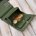 Portfel damski skórzany zielony w orientacji poziomej RFID Paolo Peruzzi AL-15-GB