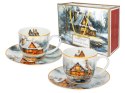 Kpl. 2 filiżanek świątecznych - Dom w objęciach zimy (CARMANI)