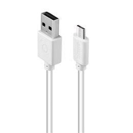 Acme Cable CB1011W 1 m, White, Micro USB, USB A