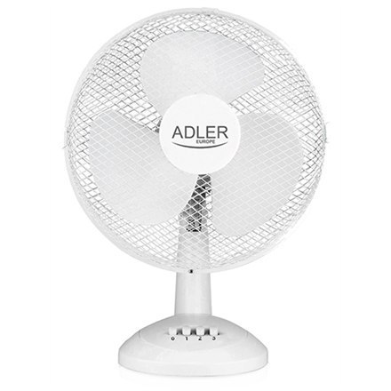 Adler AD 7303 Desk Fan, Number of speeds 3, 80 W, Oscillation, Diameter 30 cm, White Adler AD 7303 Desk Fan, Number of speeds 3, 80 W, Oscillation, Diameter 30 cm, White