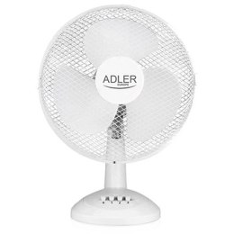 Adler AD 7304 Desk Fan, Number of speeds 3, 45 W, Oscillation, Diameter 40 cm, White