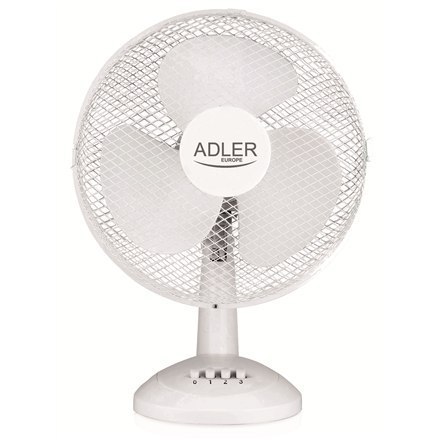 Adler AD 7304 Desk Fan, Number of speeds 3, 45 W, Oscillation, Diameter 40 cm, White