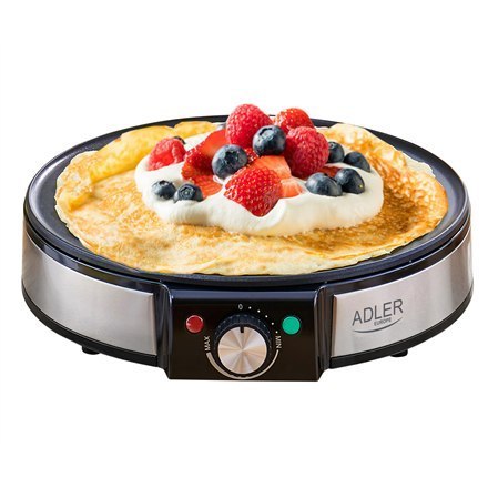 Adler Crepe Maker AD 3058 1600 W, Number of pastry 1, Crepe, Stainless Steel/Black Adler Crepe Maker AD 3058 1600 W, Number of pastry 1, Crepe, Stainless Steel/Black