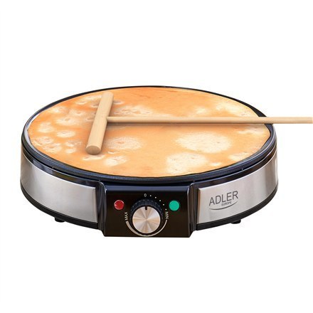 Adler Crepe Maker AD 3058 1600 W, Number of pastry 1, Crepe, Stainless Steel/Black Adler Crepe Maker AD 3058 1600 W, Number of pastry 1, Crepe, Stainless Steel/Black