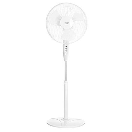 Adler Fan AD 7323w Stand Fan, Number of speeds 3, 90 W, Oscillation, Diameter 40 cm, White Adler Fan AD 7323w Stand Fan, Number of speeds 3, 90 W, Oscillation, Diameter 40 cm, White