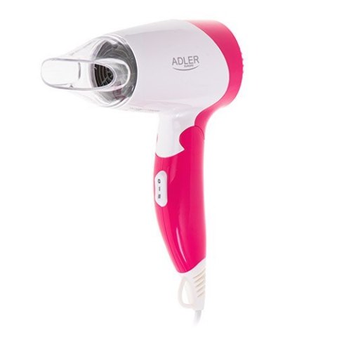 Adler Hair Dryer AD 2259 1200 W, Number of temperature settings 2, White/Pink Adler Hair Dryer AD 2259 1200 W, Number of temperature settings 2, White/Pink
