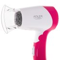 Adler Hair Dryer AD 2259 1200 W, Number of temperature settings 2, White/Pink