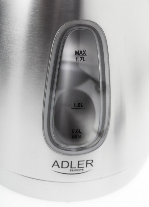 Adler Kettle AD 1223 Standard, Stainless steel, Stainless steel, 2200 W, 360° rotational base, 1.7 L Adler Kettle AD 1223 Standard, Stainless steel, Stainless steel, 2200 W, 360° rotational base, 1.7 L
