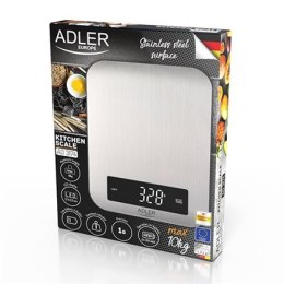 Adler Kitchen scale AD 3174	 Maximum weight (capacity) 10 kg, Graduation 1 g, Display type LED, Inox