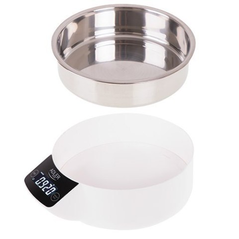 Adler Kitchen scale with a bowl AD 3166 Maximum weight (capacity) 5 kg, Graduation 1 g, Display type LCD, White Adler Kitchen scale with a bowl AD 3166 Maximum weight (capacity) 5 kg, Graduation 1 g, Display type LCD, White