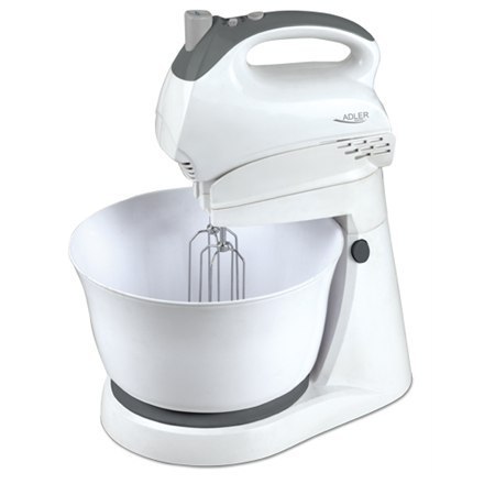 Adler Mixer AD 4202 Mixer with bowl, 300 W, Number of speeds 5, Turbo mode, White Adler Mixer AD 4202 Mixer with bowl, 300 W, Number of speeds 5, Turbo mode, White