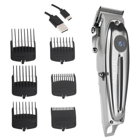 Adler Proffesional Hair clipper AD 2831 Cordless or corded, Number of length steps 6, Silver Adler Proffesional Hair clipper AD 2831 Cordless or corded, Number of length steps 6, Silver