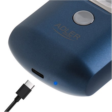 Adler Travel Shaver AD 2937 Operating time (max) 35 min, Lithium Ion, Blue Adler Travel Shaver AD 2937 Operating time (max) 35 min, Lithium Ion, Blue