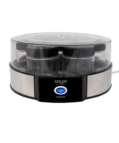 Adler Yogurt Maker AD 4476 Capacity 7x0.2 L, Stainless steel/Black Adler Yogurt Maker AD 4476 Capacity 7x0.2 L, Stainless steel/Black
