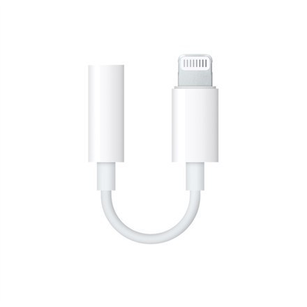 Apple Lightning to 3.5 mm Headphone Jack Adapter White Apple Lightning to 3.5 mm Headphone Jack Adapter White