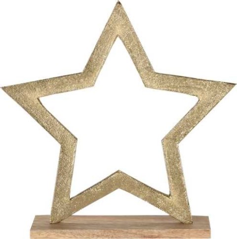 Gwiazda świąteczna dekoracja bożonarodzeniowa złota stojąca Glamour 15 cm Gwiazda świąteczna dekoracja bożonarodzeniowa złota stojąca Glamour 15 cm