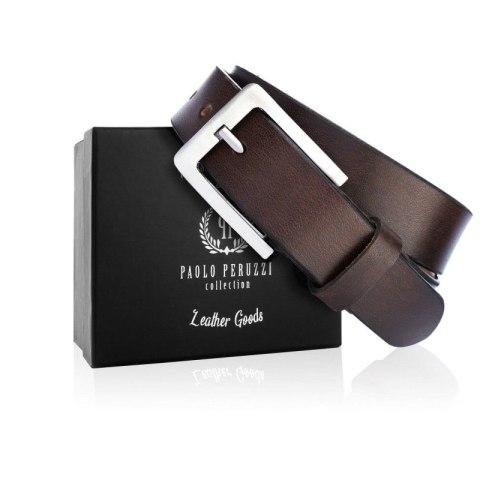 Brązowy pasek męski skórzany vintage 120 cm Paolo Peruzzi 04Z02120