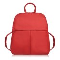 Plecaczek damski skórzany czerwony mały plecak miejski Abruzzo ABR-38-RD