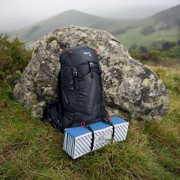 NC17103 KARIMATA SKŁADANA TURYSTYCZNA Z PODBICIEM ALUMINIOWYM + XPE 195 CM NIEBIESKA NILS CAMP