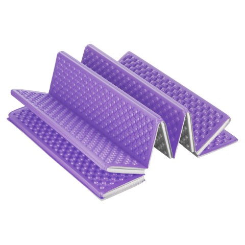 NC17103 KARIMATA SKŁADANA TURYSTYCZNA Z PODBICIEM ALUMINIOWYM + XPE 195 CM FIOLETOWA NILS CAMP