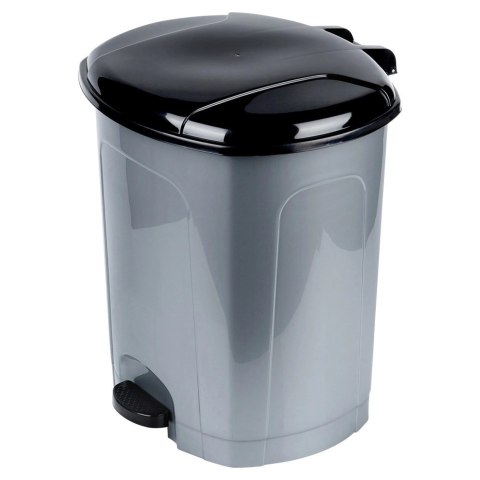 Kosz Pojemnik na Śmieci Odpady Pojemny z Pedałem Plastikowy Szary ORION 50l