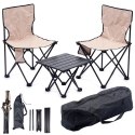 Zestaw Krzesła Turystyczne ze Stolikiem Składane Przenośne REDCLIFFS 3 el.