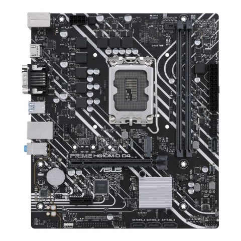 Asus PRIME H610M-D D4 Processor family Intel, Processor socket LGA1700, DDR4 DIMM, Memory slots 2, Supported hard disk drive in