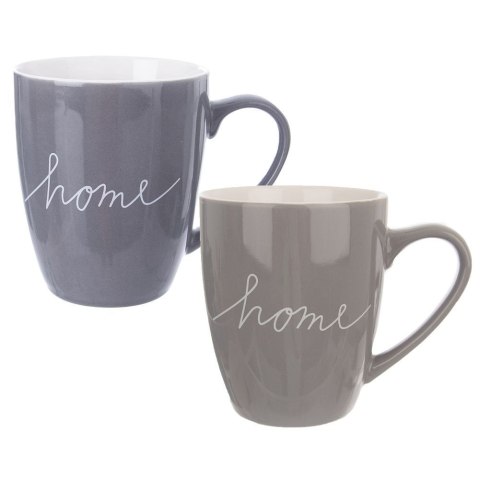 Kubek porcelanowy do kawy herbaty zestaw kubków z uchem dekor na prezent 2 sztuki 380 ml