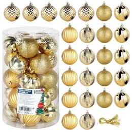 Bombki choinkowe nietłukące złote 6 cm 25 szt.