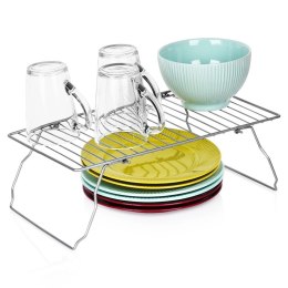 Półka kuchenna metalowa szara składana 37x21x13,5 cm
