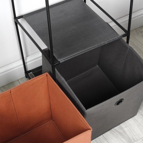 Regał metalowy z pojemnikami 34,5x34,5x100 cm