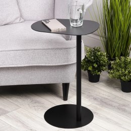 Stolik kawowy metalowy czarny boczny 35x25x53 cm